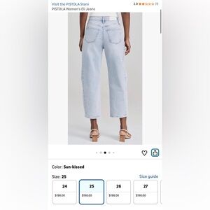 Pistola Sun-Kissed Light Wash Cropped Straight Jeans